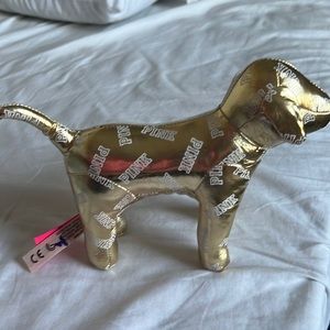 Victoria secret pink gold dog